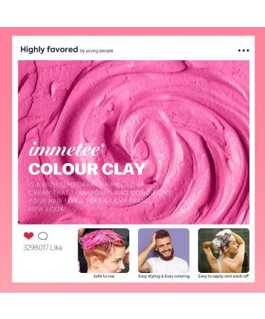 immetee Temporary Hair Color Wax Hair Dye Wax for Kids Adult DIY Hair Color for Party Cosplay Christmas Makeup Wash Out Easily. (3.38 Fl oz/100ml) (RED) - Buy Online on SooperMarket.com