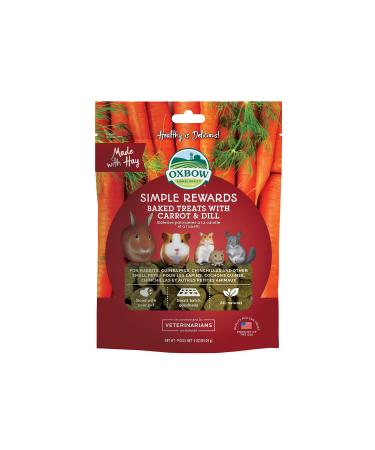 Oxbow Carrot and Dill Simple Rewards Baked Treats 85.05 g (Pack of 1) Carrot & Dill 85.05 g (Pack of 1)