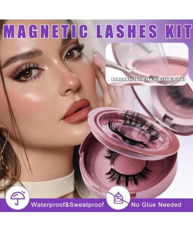 Magnetic Eyelashes with Applicator - No Glue Reusable Lightweight & Soft | 2 Pairs of Wispy Styles by Wendy Lashes (KS02/XM1 - Buy Online on SooperMarket.com