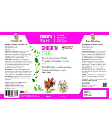Premium Poultry Calcium Supplement for Bone Health & Egg Production-Chick N Egg from Chick N Swell Brand- for All Poultry. 500 ml- Makes 300 liters. - Buy Online on SooperMarket.com
