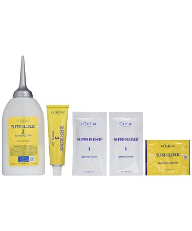 L'Oreal Paris Super Blonde Creme Lightening Kit - 200 Bleach Blonde - Buy Online on SooperMarket.com
