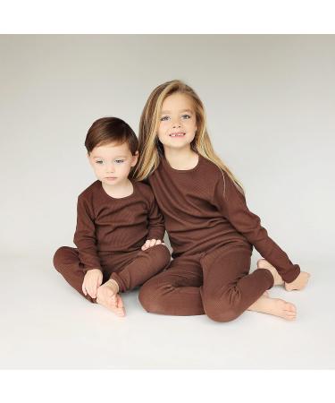 DreamBuy Ribbed Pyjama/Tracksuit/Loungewear | Unisex Kids-Adults | 20 Colours | 1-2 Years | Chocolate - Buy Online on SooperMarket.com