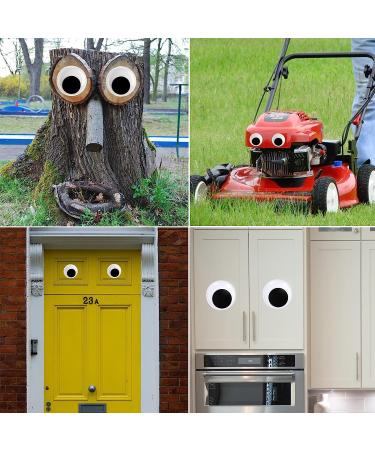 Large Self-Adhesive Wiggle Googly Eyes Set for DIY Crafts - 12 Pieces, 2-5 Diameter Size - Black and White Plastic Giant Wiggle Eyes for Home Decoration - Buy Online on SooperMarket.com