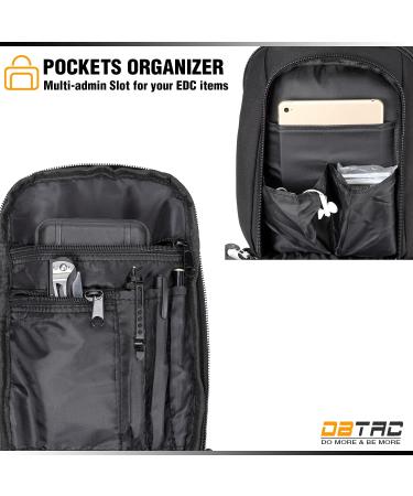 BTAC Tactical Sling Bag | Compact Chest Pack for Concealed Carry | Black Outdoor Sports Shoulder Bag - Buy Online on SooperMarket.com