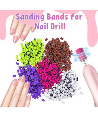 100pcs Pink 180 Grit Nail Sanding Bands Set for Nail Drill - Fine Sanding Bands with 3/32 Nail Bit - Manicure & Pedicure Tool - Buy Online on SooperMarket.com