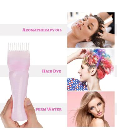 2pcs Pink Root Comb & Oil Applicator Bottle for Hair Treatment at Home - Buy Online on SooperMarket.com