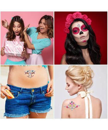 SIQUK 24 Sets Mermaid Face Jewels Stickers for Festival Rave Carnival Party - Buy Online on SooperMarket.com