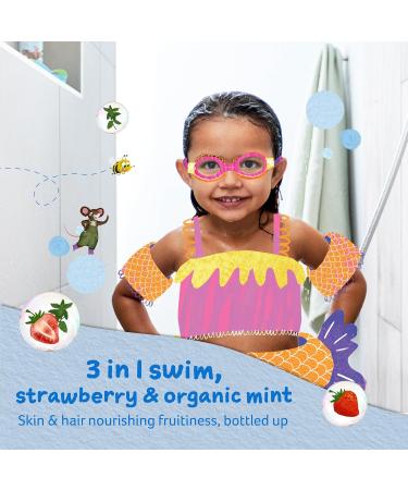 Childs Farm Kids 3 in 1 Swim Body Wash Shampoo & Conditioner - Strawberry & Organic Mint 8.4 fl oz - Ideal for Dry Sensitive & Eczema-Prone Skin - Buy Online on SooperMarket.com