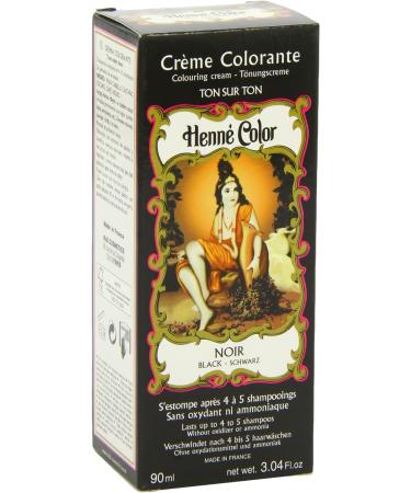 Henne Color Black Henna Hair Colouring Cream 90ml - Natural Hair Dye - Buy Online on SooperMarket.com