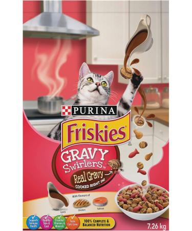 Friskies Gravy Swirlers Dry Cat Food (7.26 kg Bag) and Friskies Chef's Blend Dry Cat Food (7.5 kg Bag) - Buy Online on SooperMarket.com