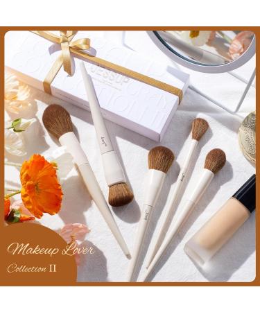 Jessup 5Pcs Face Makeup Brush Set - Vegan Soft Brushes for Foundation, Contour, Highlighter, and Setting Powder - Light Grey T493 C-493 - Buy Online on SooperMarket.com