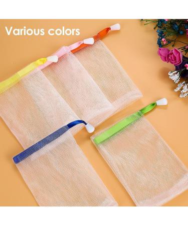 WLLHYF 10 Pcs Exfoliating Mesh Soap Bag - Facial Cleanser Foaming Net - Nylon Face Cleansing Nets with Drawstring - Bath Shower Essential - Buy Online on SooperMarket.com