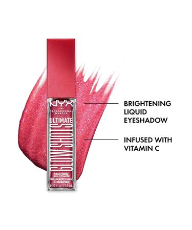NYX Ultimate Glow Shots Liquid Eyeshadow - Raspberry Rave | Long-Lasting Shimmer with Vitamin C - Buy Online on SooperMarket.com