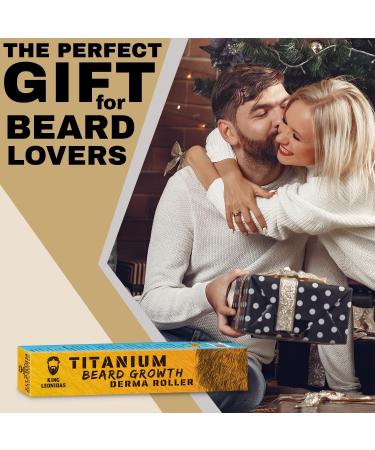 King Leonidas Beard Derma Roller 0.30mm Titanium Micro-Needling for Men - Facial Hair & Beard Growth - Buy Online on SooperMarket.com