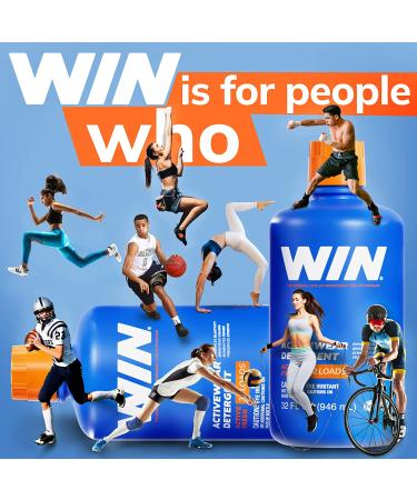 WIN Activewear Laundry Detergent - Preserve Elastic, Brighten Colors, Remove Odors - For Gym & Sports Uniforms - Active Fresh (Blue) - Buy Online on SooperMarket.com