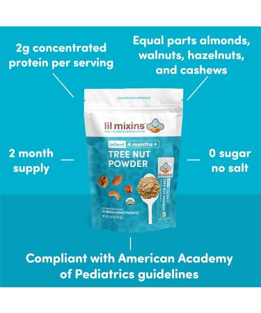 Lil Mixins Tree Nut Early Allergen Introduction for Babies 4-12 Months | Stage 1-3 | 2 Month Supply - Buy Online on SooperMarket.com