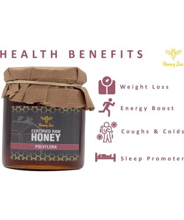 Raw Honey Polyflora 100% Authentic and Natural Sweet Honey Pure Honey from The Mountains of Andalusia Spain Unfiltered Unpasteurised and Unprocessed 300g HoneyZee - Buy Online on SooperMarket.com