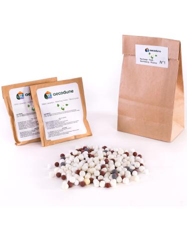 Wash for 1 year with the Aecodune refill for KO Waschball - 240 washes - Natural detergent powder in laundry beads zero waste - detergent sensitive - essential oil jasmine 1 year Jasmin refill