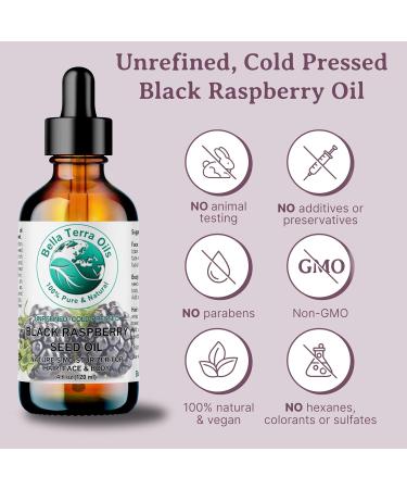 Buy Bella Terra Black Raspberry Seed Oil 2 oz - Cold-Pressed Unrefined High in Vitamin E & Omega-3 - Enhance Your Beauty Naturally - Buy Online on SooperMarket.com