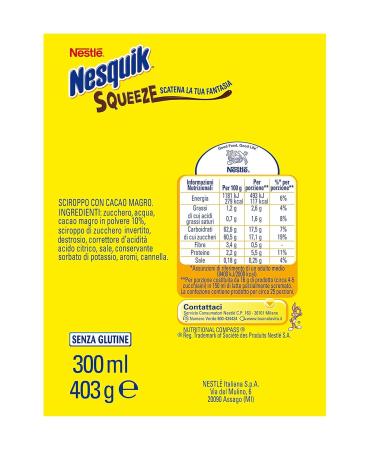 Nesquik Schoko Sirup - 5-Pack (300ml) | Perfect Topping for Drinks & Desserts | Delicious Drinking Chocolate - Buy Online on SooperMarket.com