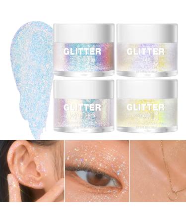 LANGMANNI Holographic Body Glitter Gel - Color Changing, Vegan & Cruelty-Free - 1.35 oz (2# Sparkling Pink) - Buy Online on SooperMarket.com