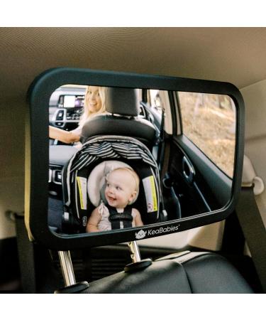Baby Car Mirror - Safety Back Seat Infant Mirror - Shatterproof Wide View Baby Mirror (Matte Black) - Buy Online on SooperMarket.com