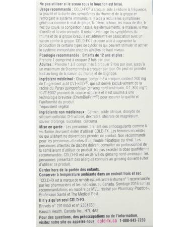COLD-FX Orange Chewables Ginseng Extract Reduce Chance Cold and Flu Support Immune System - 45 Tablets Orange 45 count (Pack of 1) - Buy Online on SooperMarket.com
