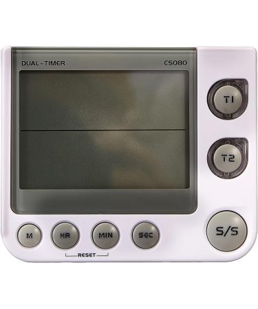 TFA Dostmann Electronic 2-Fold Timer with Memory Function - 38.2025 | 3 Volume Steps & LED Warning Light | Compact Design (L 91 x B 21 x H 76 mm) - International Shipping Available - Buy Online on SooperMarket.com