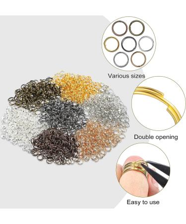 Hotop 1402 Pieces Split Jump Rings Set - MultiColor Jewelry Split Rings with Opener and Plier for DIY Craft Making - Buy Online on SooperMarket.com
