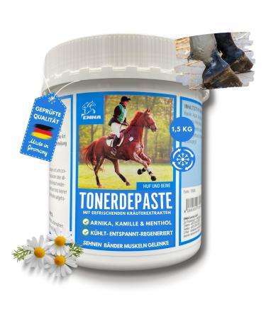 Emma clay horse paste 1.5kg vinegar acid tonerde for horses I clay paste cools muscle tendons joints horse I with arnica ointment minerale clay I healing paste cooling i cooling gel arnica gel