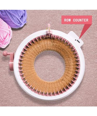 FYGAIN 48 Needles Knitting Machine with Row Counter - Smart Round Loom for Adults/Kids - Rotating Double Knit Loom Kit - Buy Online on SooperMarket.com