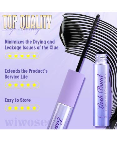 wiwoseo Lash Bond and Seal Lash Glue Lash Clusters Glue Bond and Seal Lash Glue for Eyelash Extensions Lash Bond and Seal Waterproof Strong Hold Eye Lash Glue Mascara for Cluster Lashes B-Bond&Seal-i - Buy Online on SooperMarket.com