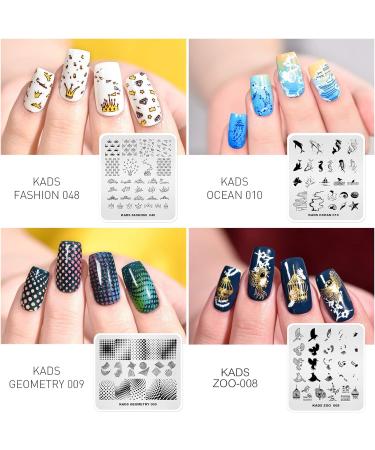 Alexnailart 20-Piece Nail Stamping Plates Set - Multi-Pattern Manicure Stencils Tool - Buy Online on SooperMarket.com