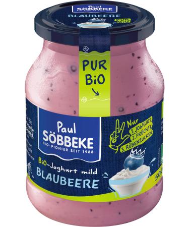 S bbeke Pur Organic Yoghurt Blueberry (6 x 500 gr)