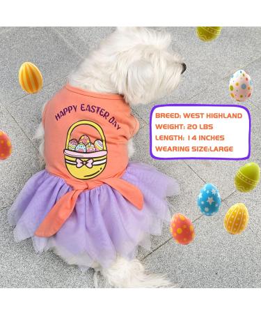 Dog Dress with Tulle for Small Dogs - Easter Day Puppy Sundress - Small (1 Pack) - Buy Online on SooperMarket.com