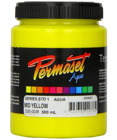 Permaset Aqua  Standard Colors  300ml  Mid Yellow (P000907)