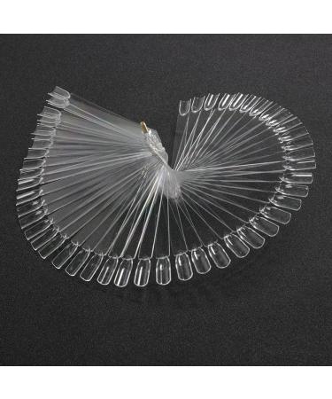 TRIXES Fan with 50 Nail Art Sticks | Fingernail Display for Practice & Showcase - Nail Tips for Artists - Buy Online on SooperMarket.com