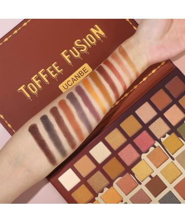 UCANBE Toffee Fusion 48 Colors Eyeshadow Palette + Brushes Set - Long Lasting, Highly Pigmented Makeup Kit - Buy Online on SooperMarket.com