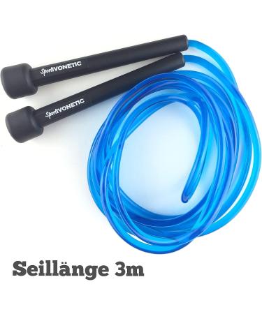 Sportivonetic Premium Adjustable Jump Rope - Fitness Crossfit Boxing for Adults & Children - Speed Rope in Blue - Buy Online on SooperMarket.com