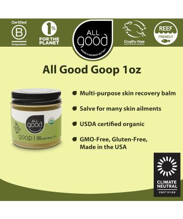 All Good Goop Organic Calendula Ointment | Chafing Cream Dry Skin Salve & Lip Moisturizer | Soothes & Hydrates | Skin Recovery Balm (1 oz) - International Shipping Available - Buy Online on SooperMarket.com