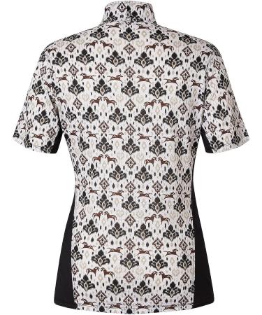 Kerrits Always Cool Ice Fil Short Sleeve Shirt - Tan Painted Horse/Black Large - Buy Online on SooperMarket.com