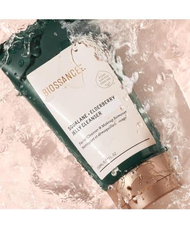 Biossance Squalane + Elderberry Jelly Cleanser - Hydrating Facial Cleanser, Makeup Remover with Antioxidants and Prebiotics (5.07 oz) - Buy Online on SooperMarket.com