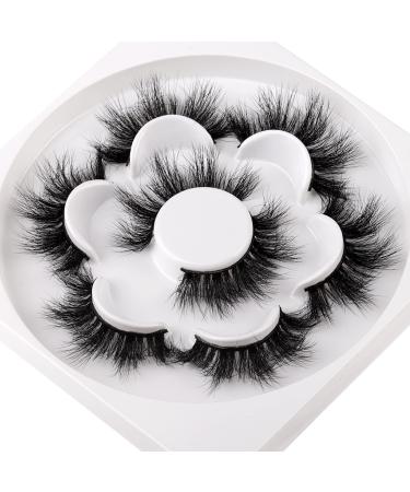 Mink Lashes Pack Fluffy Wispy 20MM Full False Eyelashes Thick 6D Dramatic Volume Mink Eyelashes Soft Handmade Reusable Eyelashes Doll