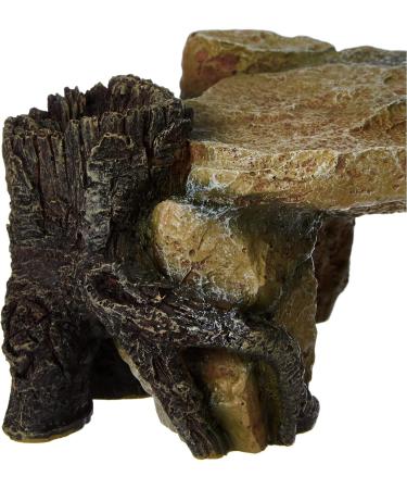 Trixie 8847 Rock Plateau with Tree Trunk - 25 cm | Natural Decor for Reptiles & Amphibians | International Shipping Available - Buy Online on SooperMarket.com