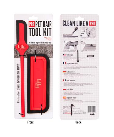 Lilly Brush Pro Pet Hair Tool Kit Pet Hair Remover for Car Carpet, Car Seat, Auto Interior Detailing, Cat and Dog Hair Remover for Couch, Deep Cleaning Fabric and Rug Fur Remover