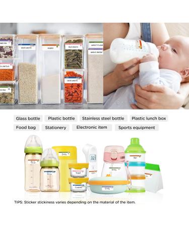Se7en Baby Bottle Labels - Personalized Waterproof Name Stickers for Kids - Pack of 65 Purple Assorted Patterns & Colors - Perfect for Daycare - Buy Online on SooperMarket.com