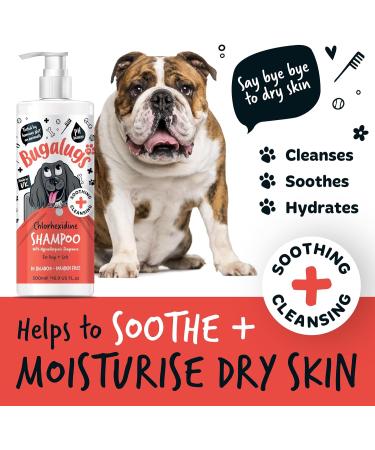 BUGALUGS Dog Shampoo for Itchy Skin Antibacterial And Antifungal Natural Safe Sensitive Formula - Fast Absorbing Skin Cooling First Aid relief For Cuts Grazes Skin Irritation - Buy Online on SooperMarket.com