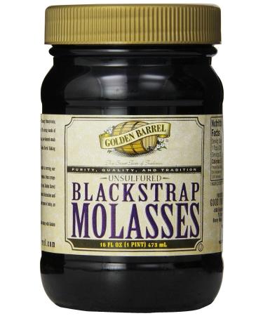 Golden Barrel Blackstrap Molasses, 16 Oz. Wide Mouth (2-16 Fl. Oz. Wide Mouth)