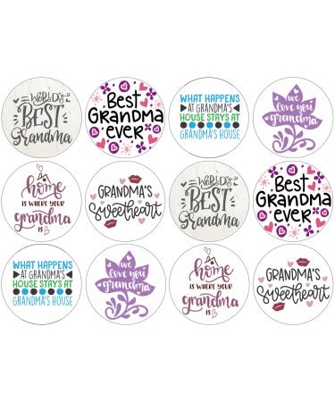 24 x Grandmothers Day 4.4cm Edible Wafer Card Disc Cupcake Toppers (NOT PRE Cut)