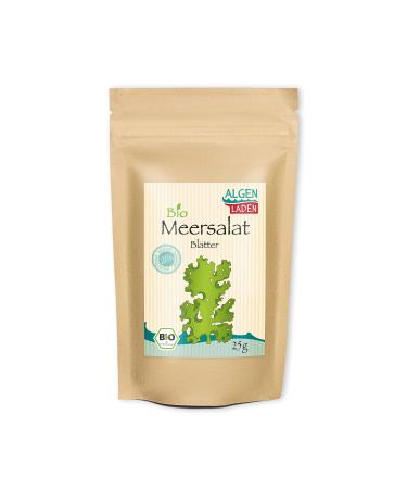 ALGENLADEN ORGANIC Sea Lettuce Leaves - 25g | Sea Lettuce | Green Algae from the Atlantic | Raw Food | Vegan Leaves 25 GR